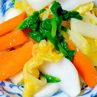 レンチン活用、白菜・蕪・ニンジンの塩麹漬け